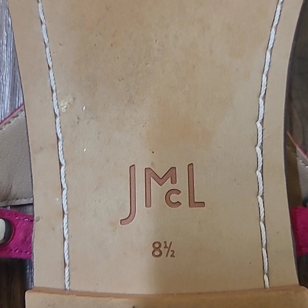 J. McLaughlin Fuchsia Sandals for Women used good‎ condition zise 8.5.